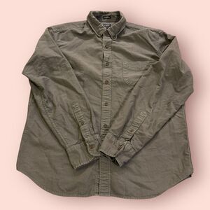 J.CREW Shirt Mens Large Gray Slim Untucked Garment Dye Collared Button Down